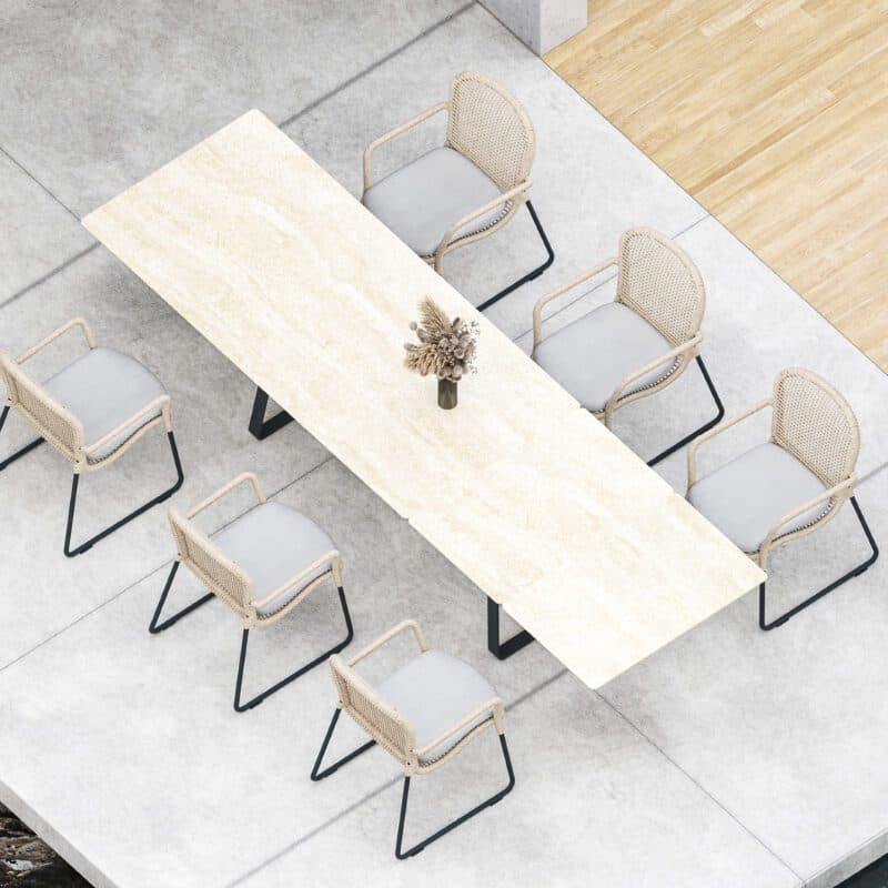 SIT Mobilia Tischplatten-Dekor Keramik Travertin, Tischmodell "Atlas"