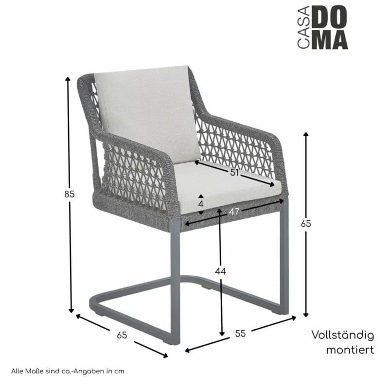 CASA DOMA "Casoli" Freischwinger, Maße in cm