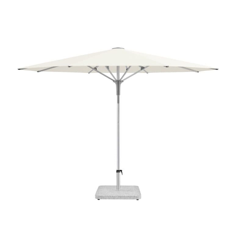 Glatz "FORTERO® Pro", Sonnenschirm, Gestell Aluminium natureloxiert, rund, Dessin 158 - Off White (© by GLATZ AG, Schweiz)
