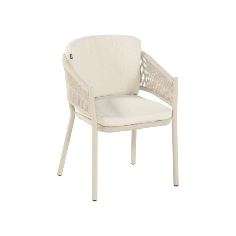 Hartman "Altea" Diningsessel, Gestell Aluminium sand, Rope-Bespannung sand, Weatherready® Kissen beige