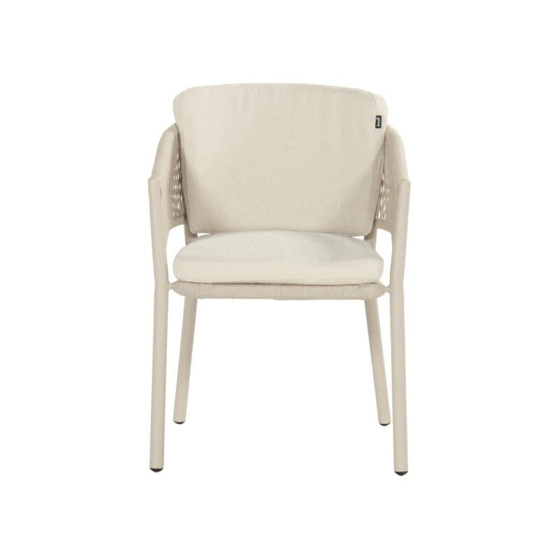 Hartman "Altea" Diningsessel, Gestell Aluminium sand, Rope-Bespannung sand, Weatherready® Kissen beige
