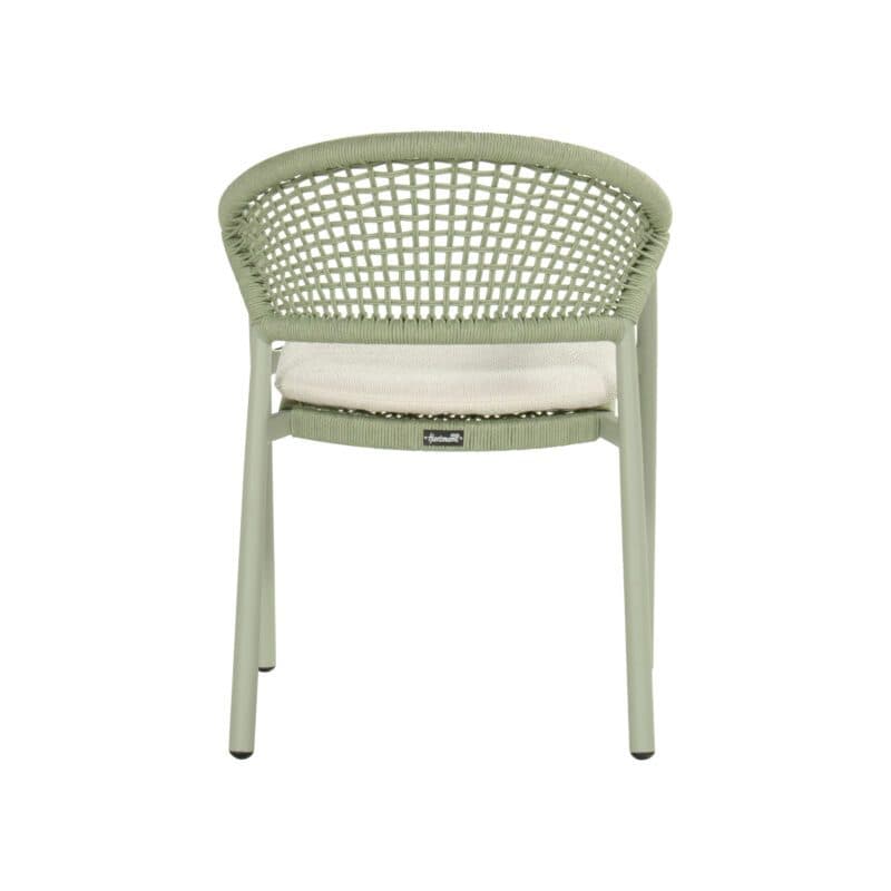 Hartman "Taragona" Stapelstuhl, Gestell Aluminium soft green, Rope-Bespannung soft green, Weatherready® Kissen beige