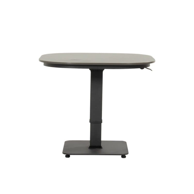 Hartman "Tubb" Bistro Lift-Tisch 70×70 cm, Gestell Aluminium schwarz, Tischplatte Keramik anthrazit