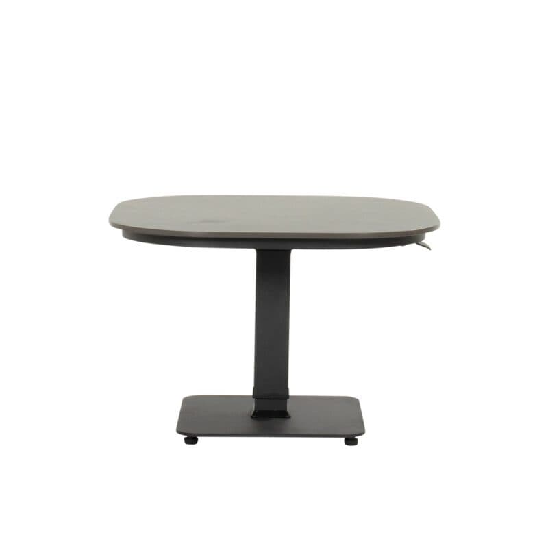 Hartman "Tubb" Bistro Lift-Tisch 70×70 cm, Gestell Aluminium schwarz, Tischplatte Keramik anthrazit