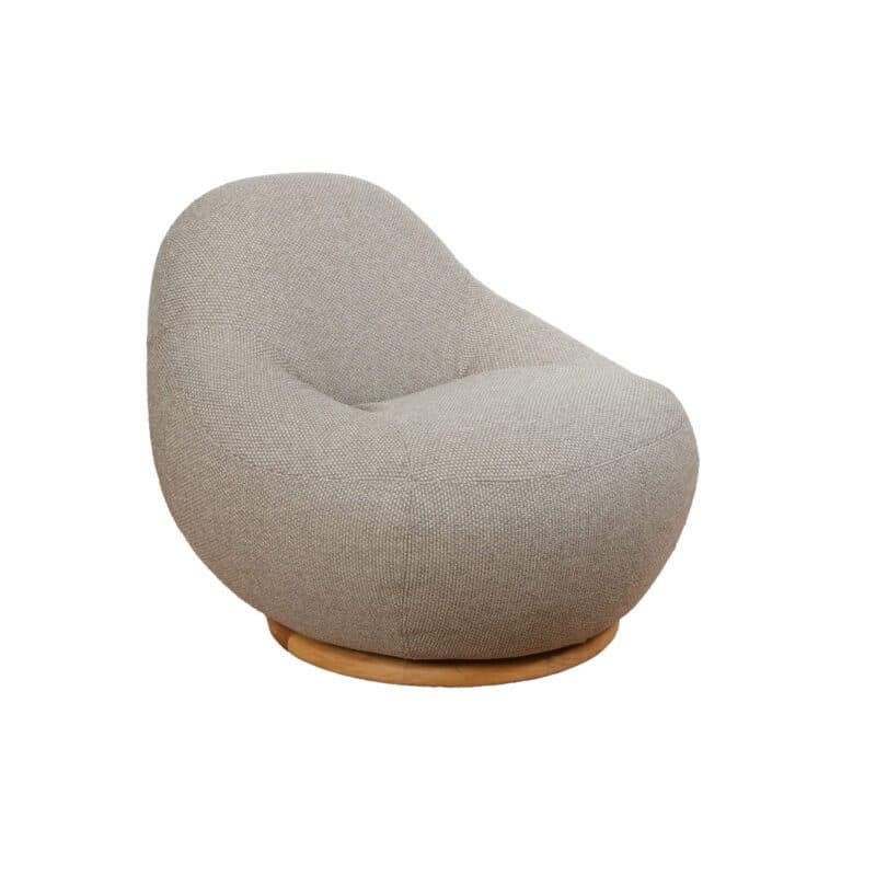 Cane-line "Gem" Loungesessel mit Teak-Drehfuß, Bezug Rise light brown