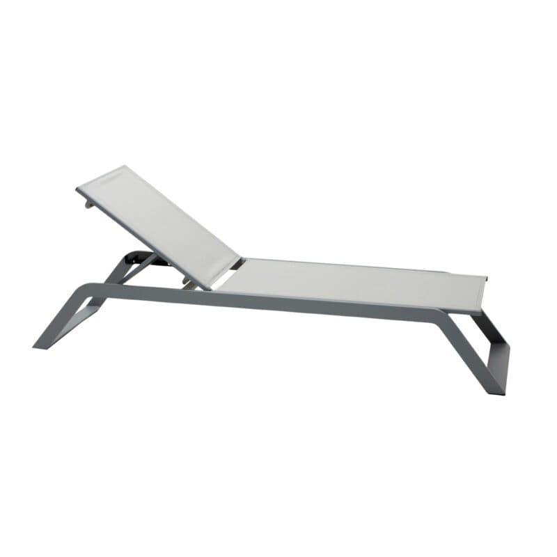 Cane-line "Siesta" Sonnenliege, Aluminium und Cane-line Tex hellgrau