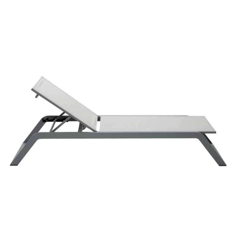 Cane-line "Siesta" Sonnenliege, Aluminium und Cane-line Tex hellgrau