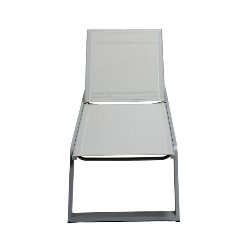 Cane-line "Siesta" Sonnenliege, Aluminium und Cane-line Tex hellgrau
