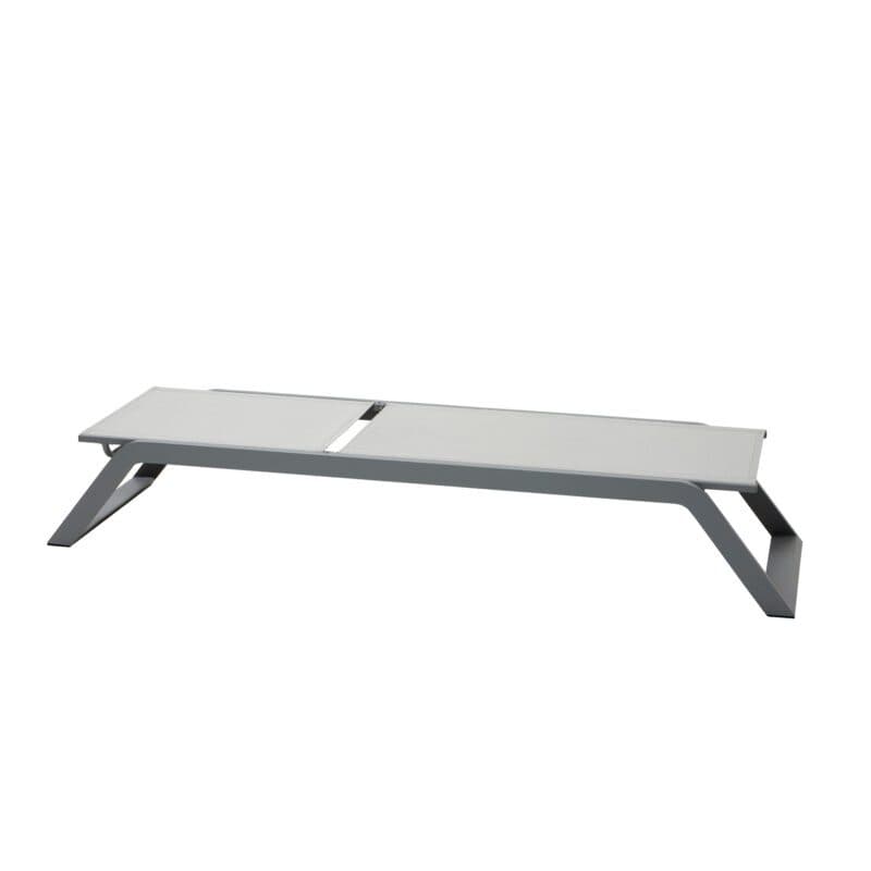 Cane-line "Siesta" Sonnenliege, Aluminium und Cane-line Tex hellgrau