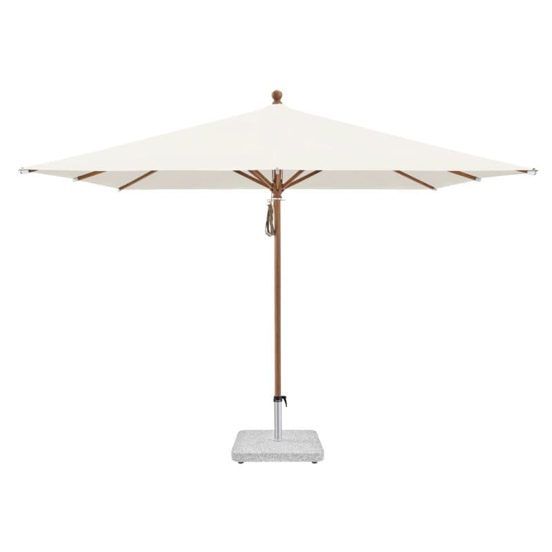Glatz "PIAZZA®" Sonnenschirm, Gestell Aluminium Holzoptik, eckig, Dessin 158 (© by GLATZ AG, Schweiz)