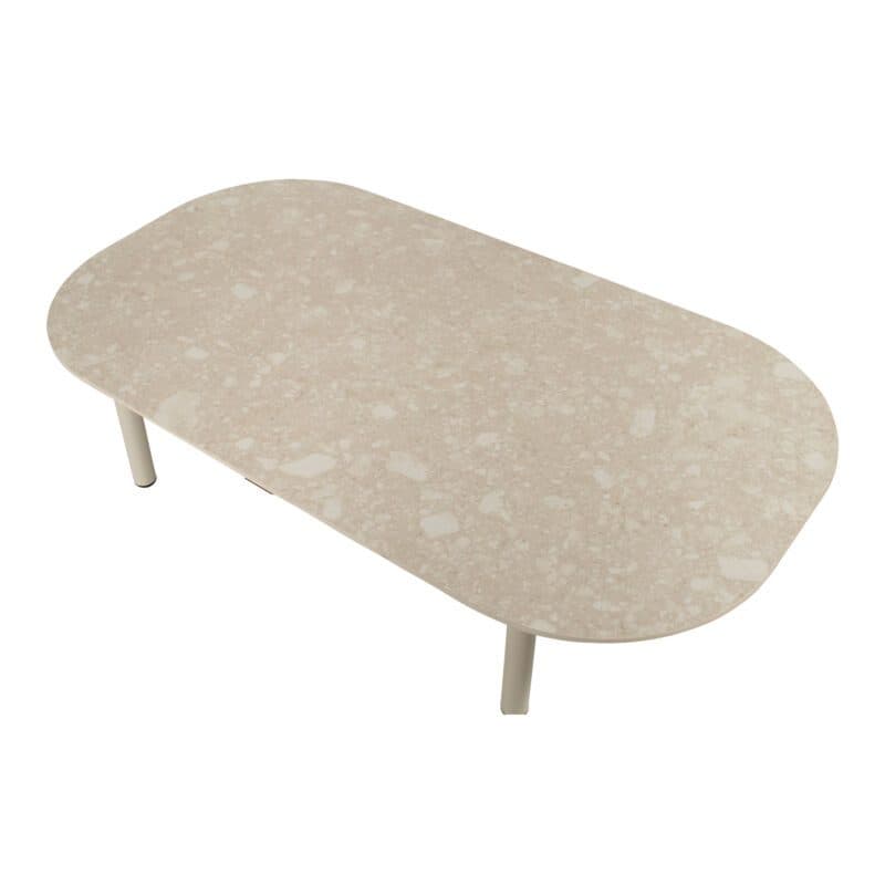 Hartman "Bilboa" Loungeset, Gestelle Aluminium sand, Rope-Bespannung sand, Kissen Weatherready® beige, Tischplatte Keramik beige