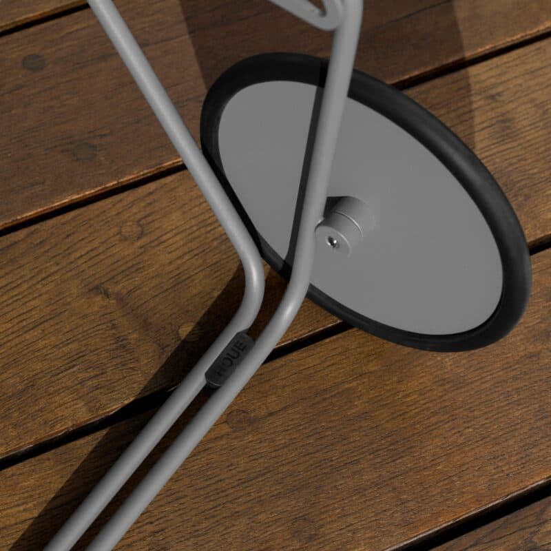 Houe "Click" Sonnenliege, Stahlgestell grau, Kunststoff-Lamellen schwarz