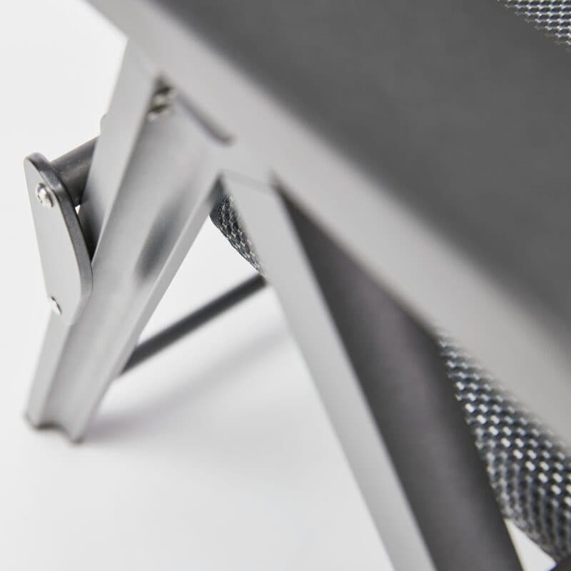 Kettler "Slight" Verstellsessel, Aluminium anthrazit, Textilgewebe grau