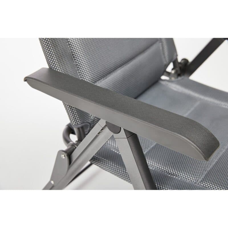 Kettler "Slight" Verstellsessel, Aluminium anthrazit, Textilgewebe grau