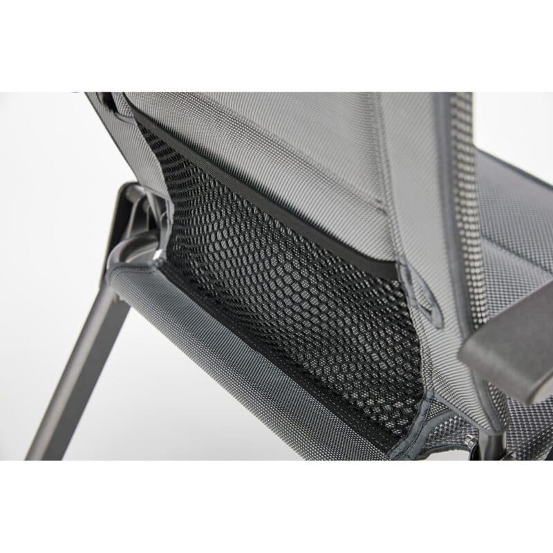 Kettler "Slight" Verstellsessel, Aluminium anthrazit, Textilgewebe grau