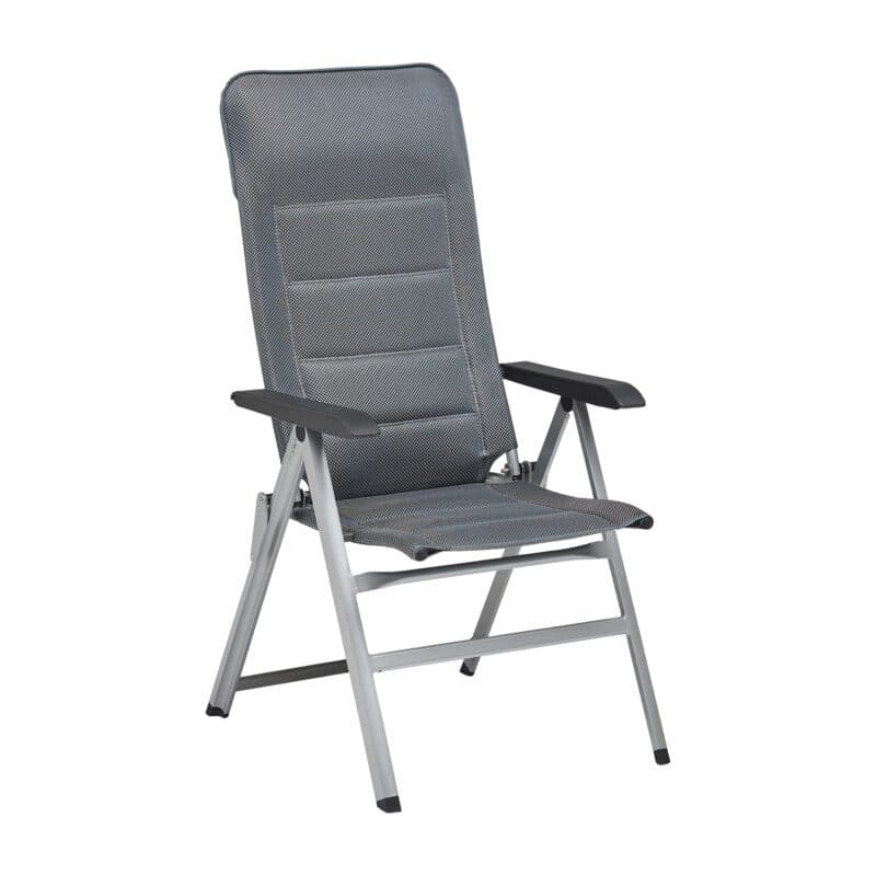 Kettler "Slight" Verstellsessel, Aluminium silber, Textilgewebe grau