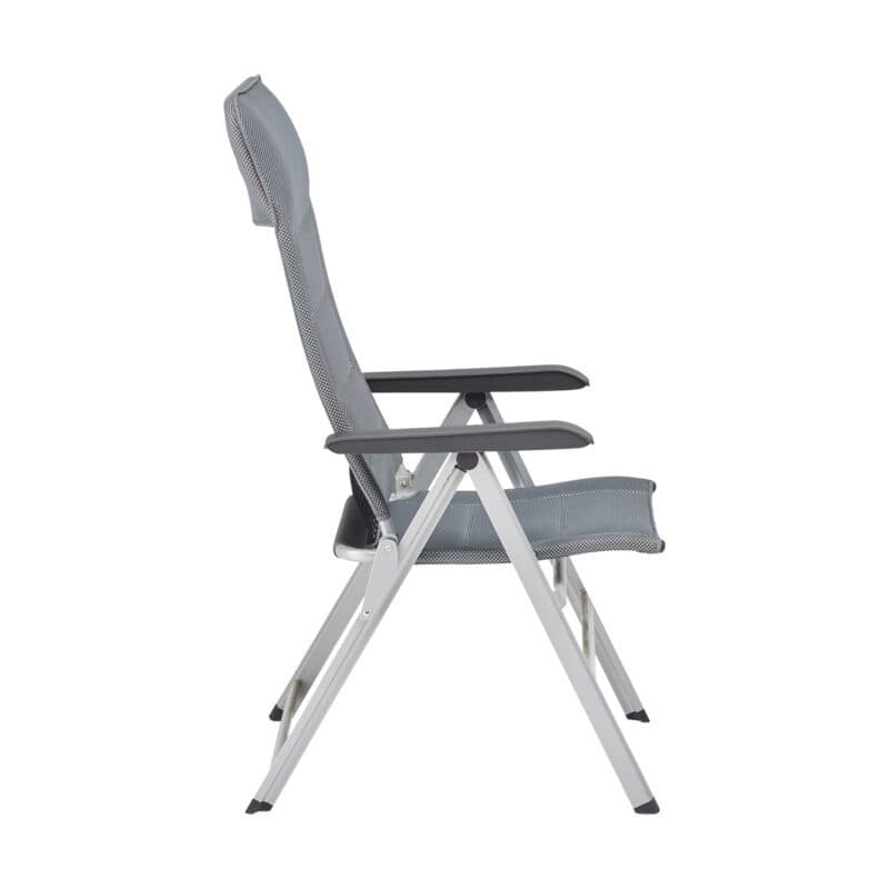 Kettler "Slight" Verstellsessel, Aluminium silber, Textilgewebe grau