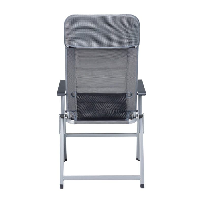 Kettler "Slight" Verstellsessel, Aluminium silber, Textilgewebe grau