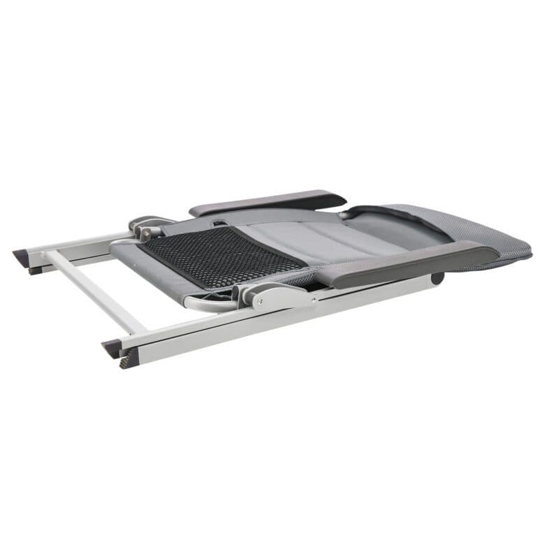 Kettler "Slight" Verstellsessel, Aluminium silber, Textilgewebe grau