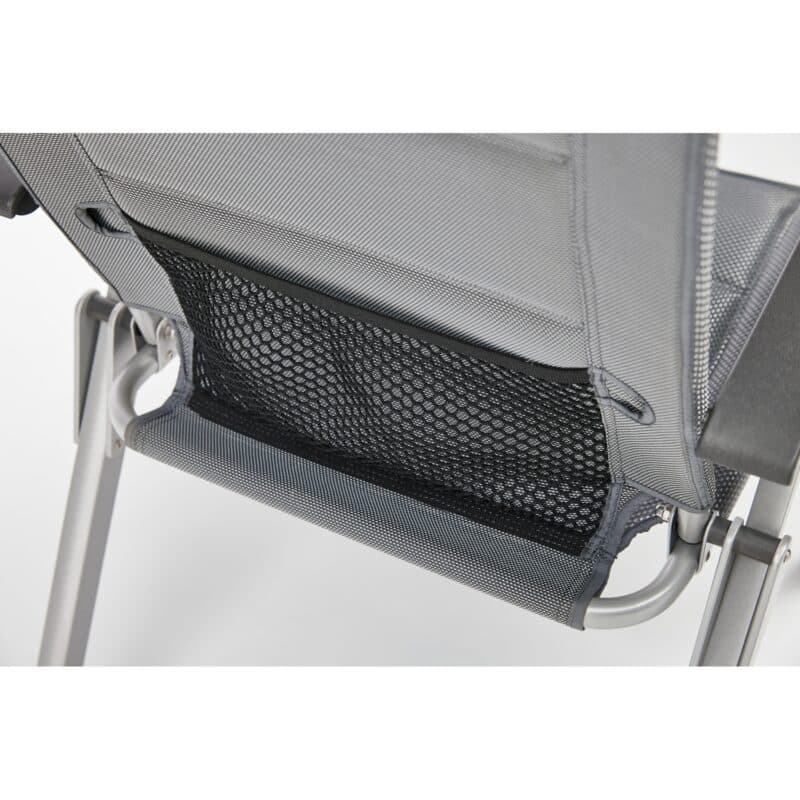 Kettler "Slight" Verstellsessel, Aluminium silber, Textilgewebe grau