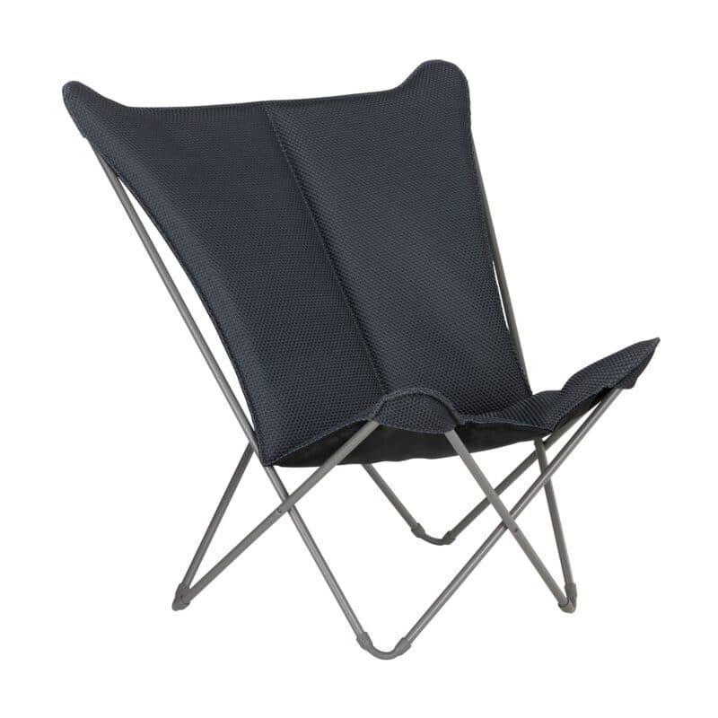 Lafuma "Pop Up XL BeComfort®" Relaxsessel, Stahlrohr titane, Bespannung BeComfort® dark grey