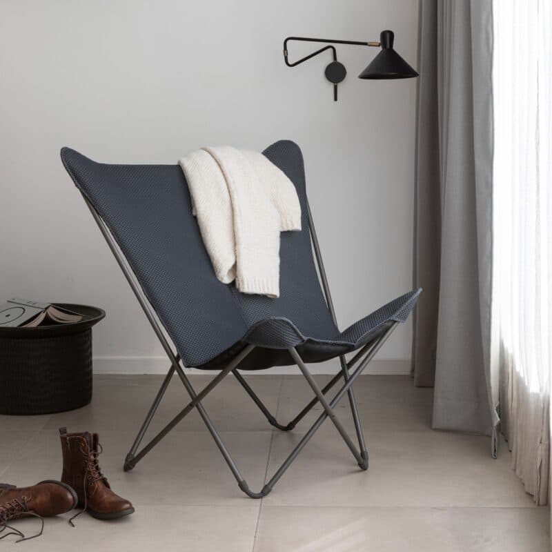 Lafuma "Pop Up XL BeComfort®" Relaxsessel, Stahlrohr titane, Bespannung BeComfort® dark grey - ©LAFUMA MOBILIER - Pierrick Verny