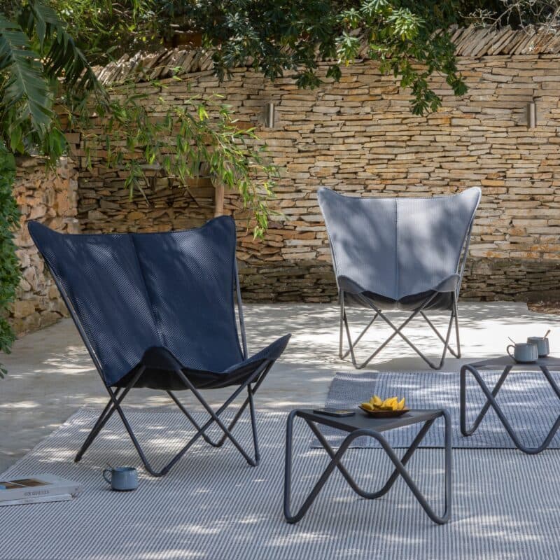 Lafuma "Pop Up XL BeComfort®" Relaxsessel, Stahlrohr titane, Lafuma "Pop Up XL BeComfort®" Relaxsessel, Stahlrohr titane, Bespannung BeComfort® dark grey, und silver - ©LAFUMA MOBILIER - Pierrick Verny BeComfort® dark grey und silver - ©LAFUMA MOBILIER - Pierrick Verny