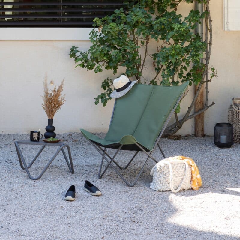 Lafuma "Pop Up XL BeComfort®" Relaxsessel, Stahlrohr titane, Bespannung BeComfort® olive - ©LAFUMA MOBILIER - Pierrick Verny