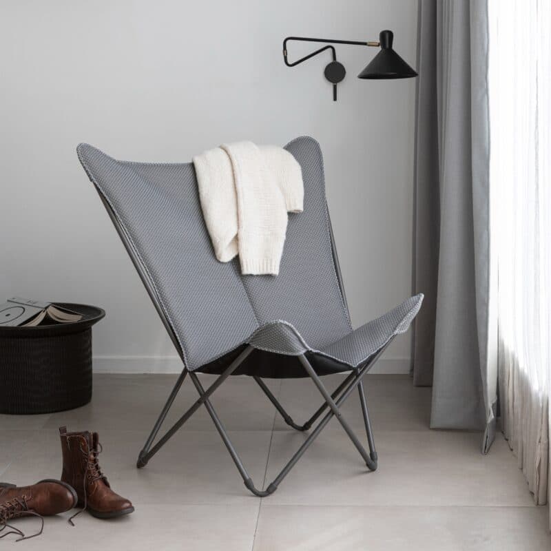 Lafuma "Pop Up XL BeComfort®" Relaxsessel, Stahlrohr titane, Bespannung BeComfort® silver - ©LAFUMA MOBILIER - Pierrick Verny