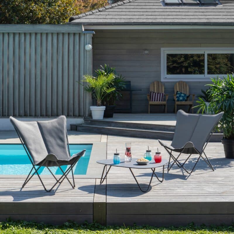 Lafuma "Pop Up XL BeComfort®" Relaxsessel, Stahlrohr titane, Bespannung BeComfort® silver - ©LAFUMA MOBILIER - Pierrick Verny