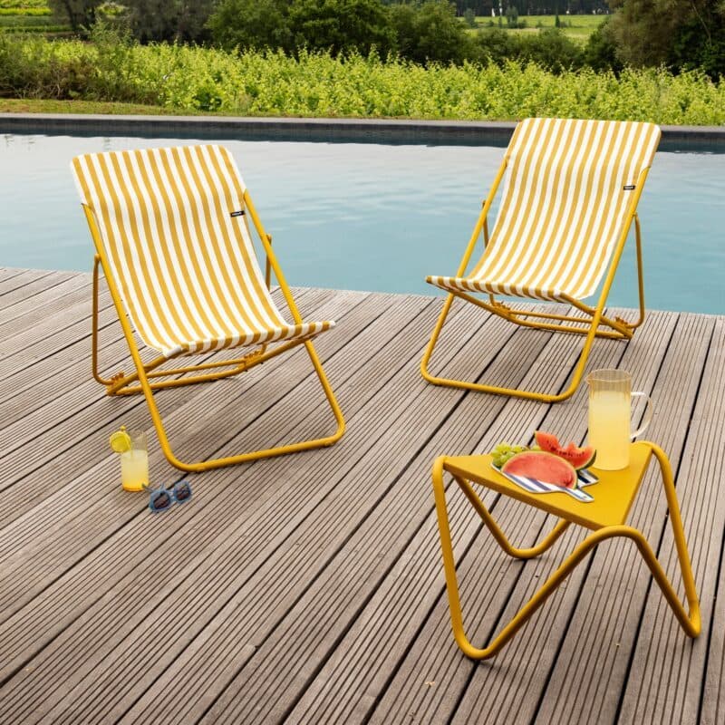 Lafuma "Maxi Transat Airlon®" Liegestuhl, Stahlrohr miel, Bespannung Airlon® miel - ©LAFUMA MOBILIER - Pierrick Verny