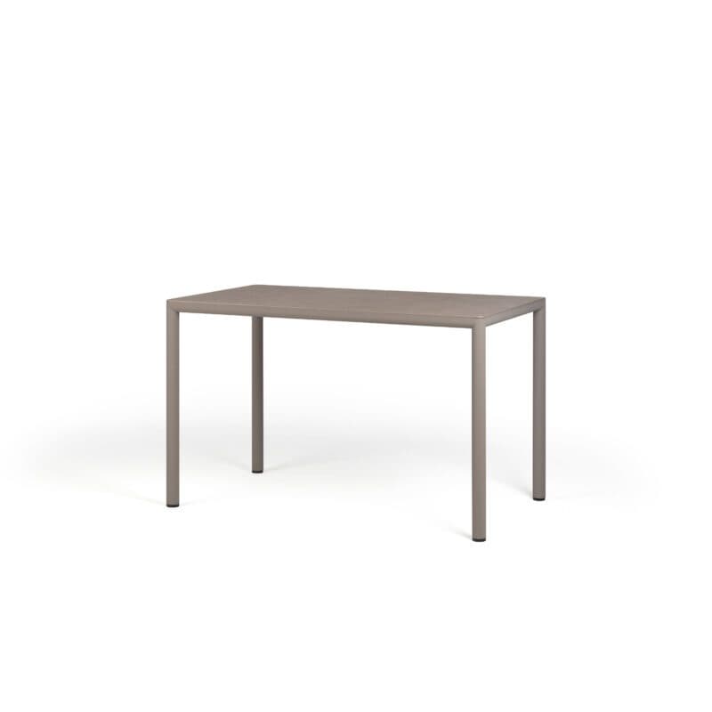 NARDI "Piave" Gartentisch 120x70 cm, Aluminium tortora, Tischplatte HPL tortora