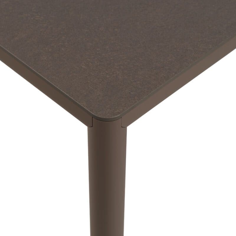 NARDI "Piave" Gartentisch, Aluminium tabacco, HPL tabacco