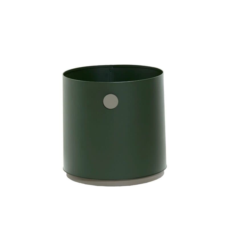 Cane-line "Grow" Pflanzgefäß Aluminium dunkelgrün/taupe, ⌀ 38 cm