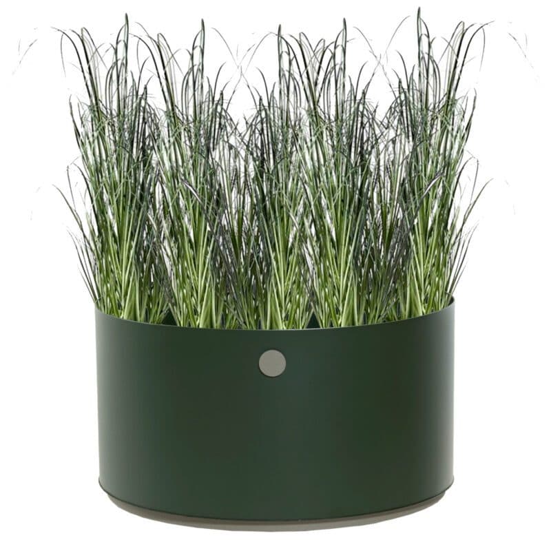 Cane-line "Grow" Pflanzgefäß Aluminium dunkelgrün/taupe, ⌀ 75 cm