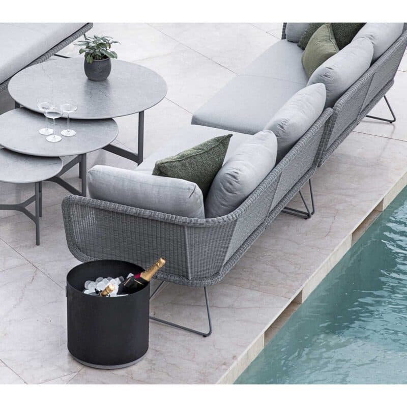 Cane-line "Grow" Pflanzgefäße Aluminium lavagrau/hellgrau