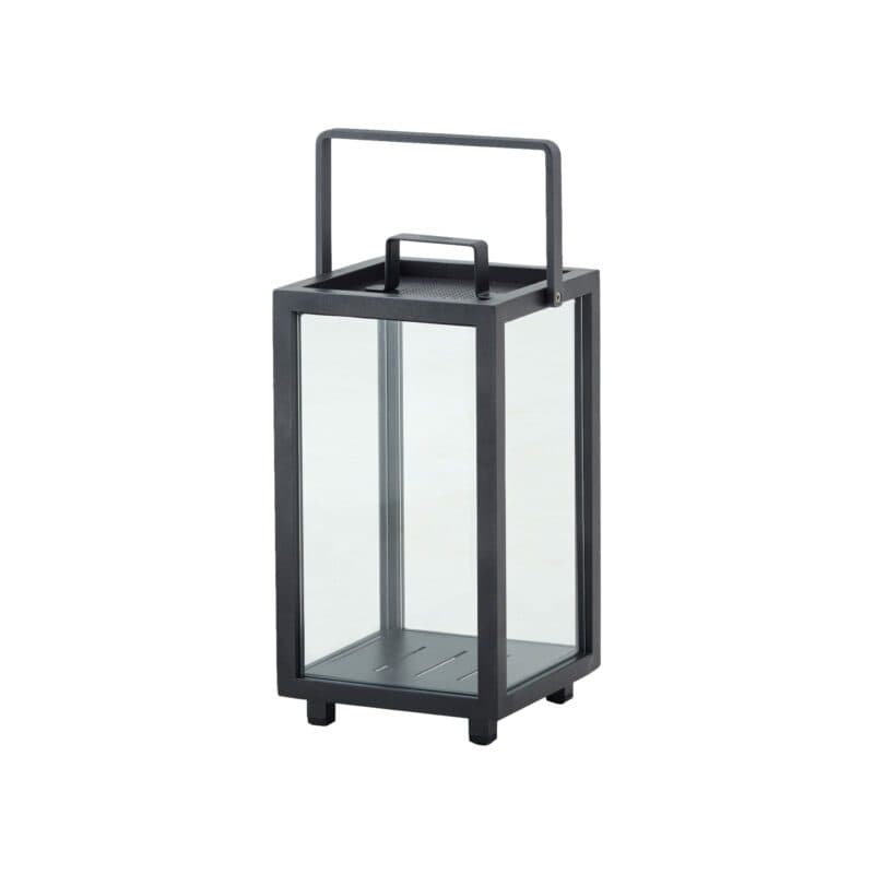 Cane-line "Lighthouse" Laterne klein, Aluminium lavagrau, B 23 x T 23 cm