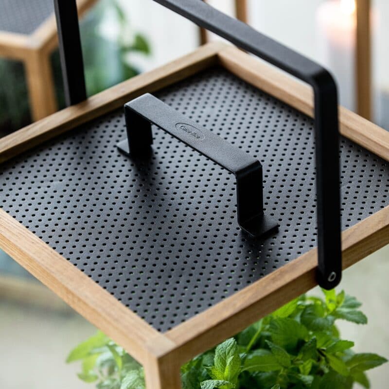 Cane-line "Lighthouse" Laterne, Teakholz/Aluminium lavagrau