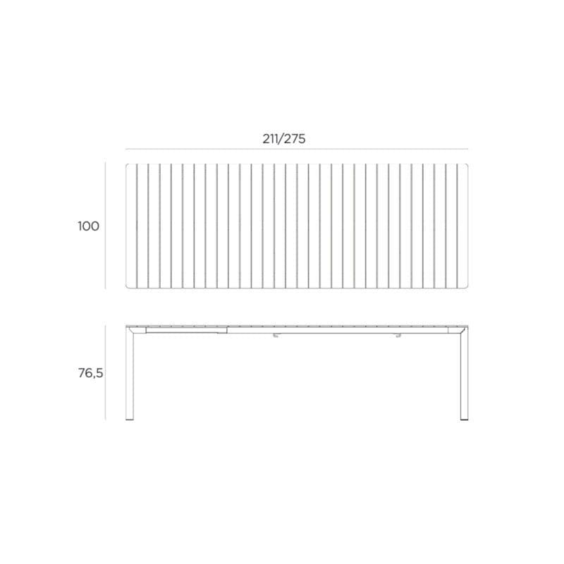 NARDI "Tevere" Ausziehtisch 211/275x100 cm