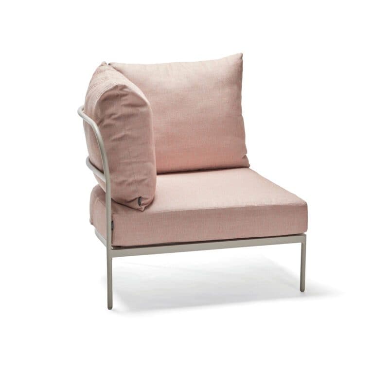 Stern "Coco" Lounge-Eckteil, Gestell Aluminium greige, Sitzfläche Textilgewebe sesam, Kissen Polyacryl lychee