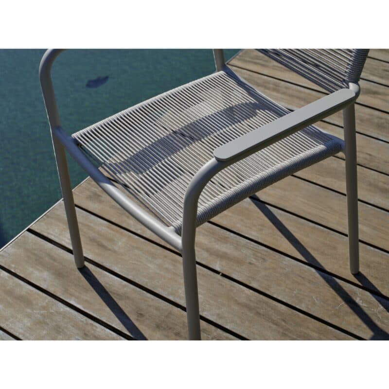 Stern "Joris" Stapelsessel, Aluminium und Rope greige