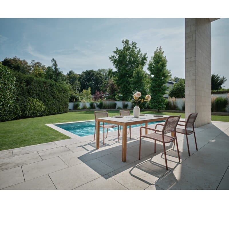 Stern "Joris" Stapelsessel, Aluminium und Rope terra