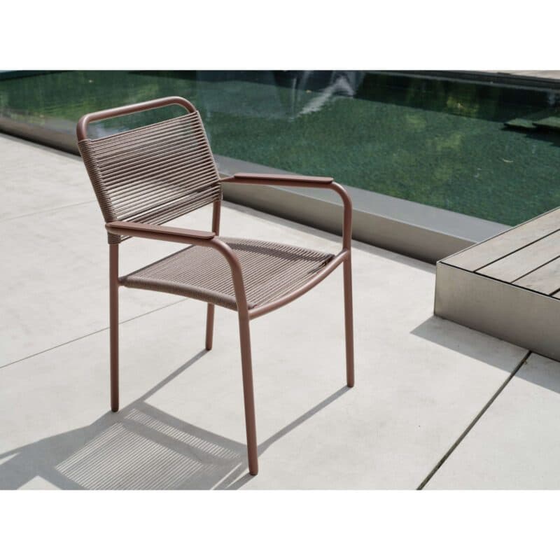 Stern "Joris" Stapelsessel, Aluminium und Rope terra