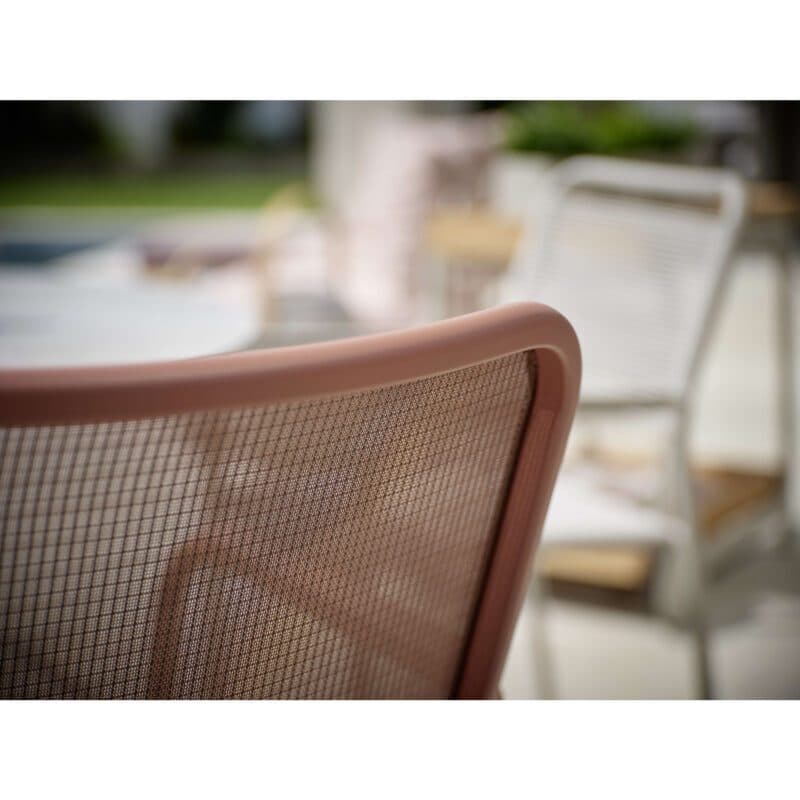 Stern "Joris" Stapelsessel, Aluminium terra, Textilen sienna light