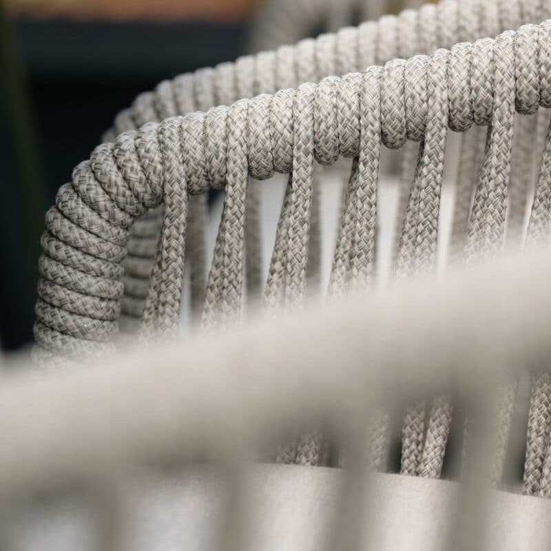 Stern "Marla" Stapelsessel, Gestell Aluminium anthrazit, Sitzfläche Textilen karbon, Kordel-Bespannung salt, Kissen Polyacryl graubraun