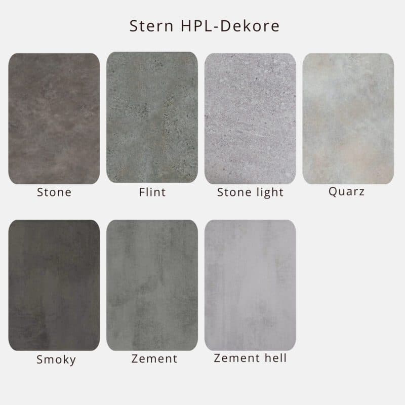 Stern Classic Ausziehtisch und Kufentisch HPL-Dekore