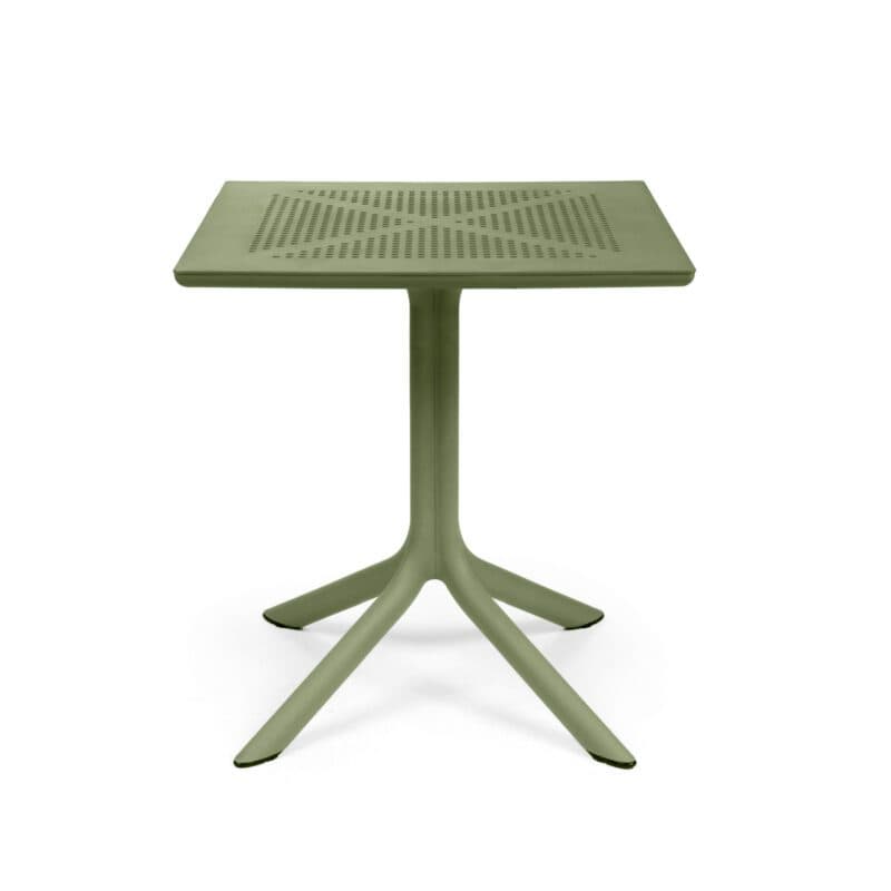 NARDI "Clip" Bistrotisch, Gestell und Tischplatte Kunststoff agave, 70x70 cm