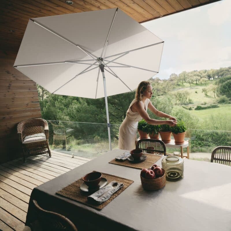 Sonnenschirm "Alu-Smart", Aluminium natureloxiert, von GLATZ (© by GLATZ AG, Schweiz)