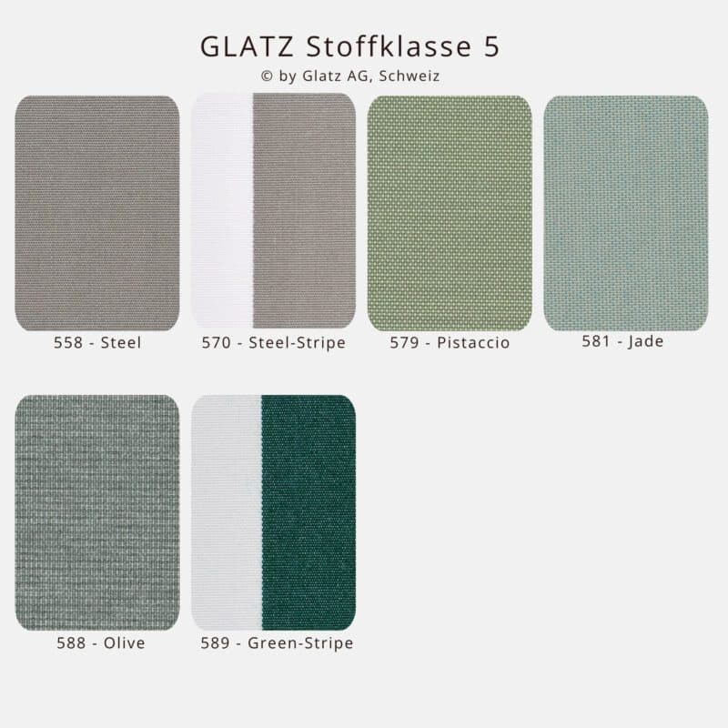 GLATZ Stoffmuster - Stoffklasse 5 © by Glatz AG, Schweiz