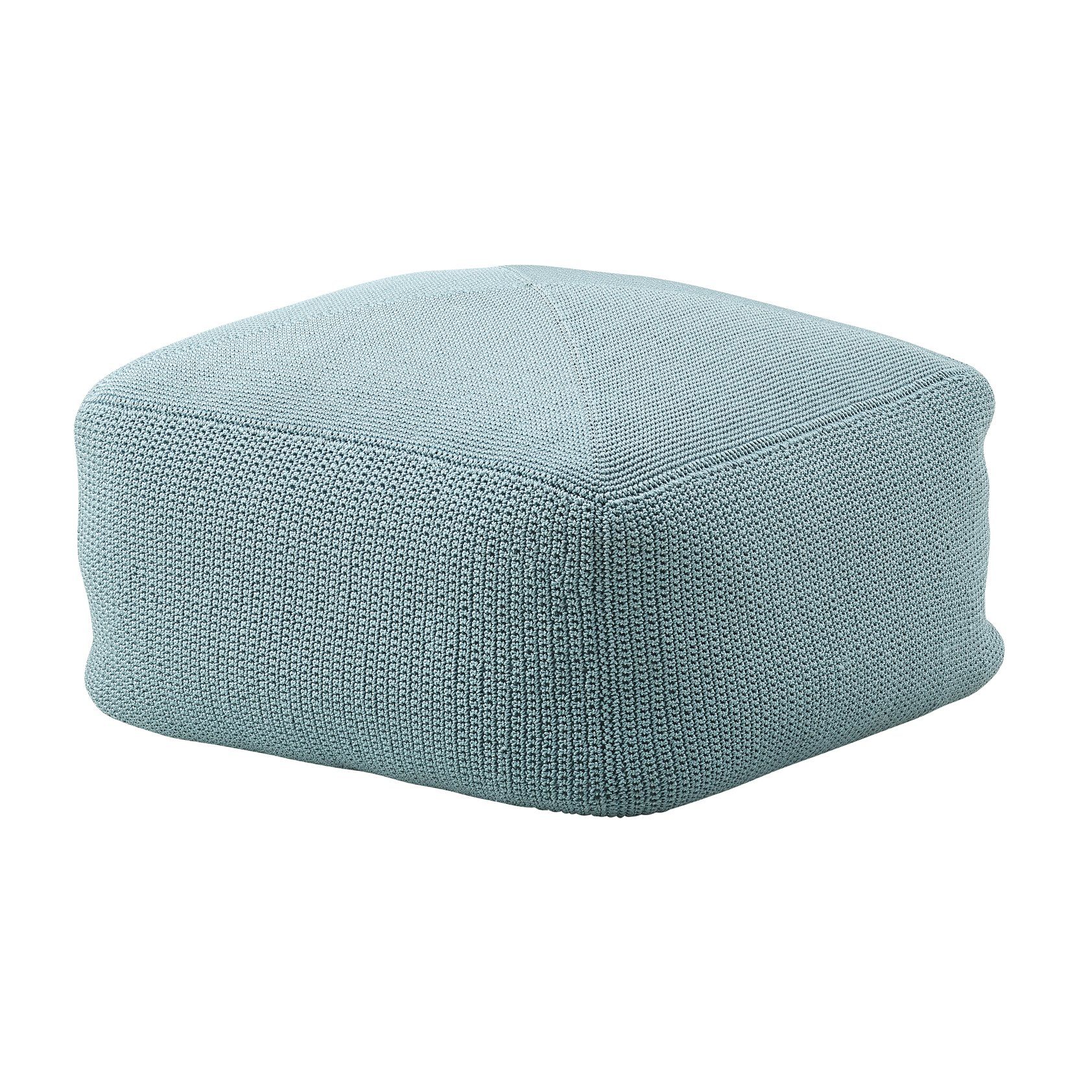 Cane-line "Divine" Gartenhocker handgehäkelt, türkis